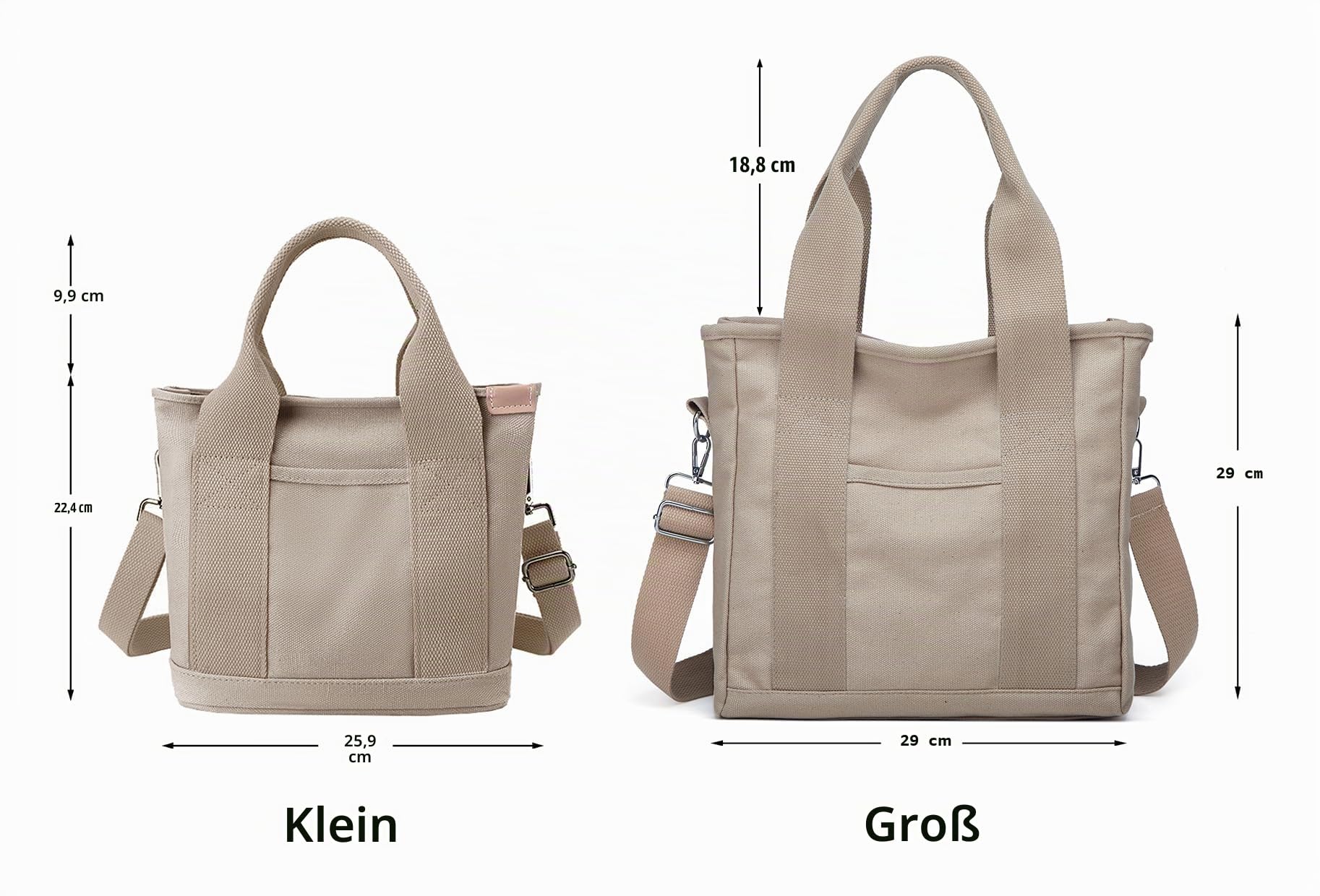 Kleine Tragetasche mit Reißverschluss für Damen, Canvas, Umhängetasche, Umhängetasche, Hobo-Tasche, Kuriertasche 2023