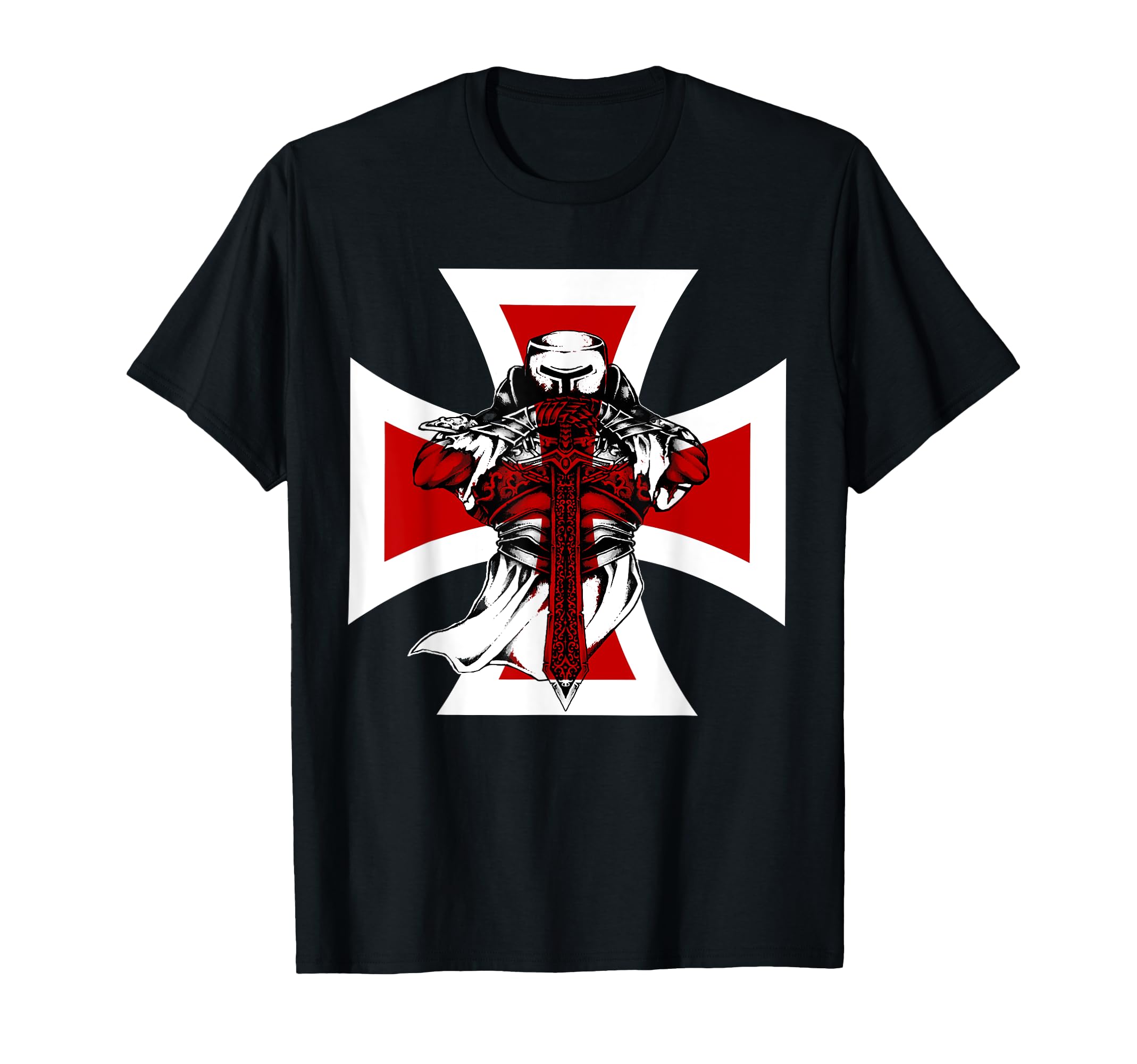 Crusader, Knights Templar Crusader Sword Warrior T-Shirt