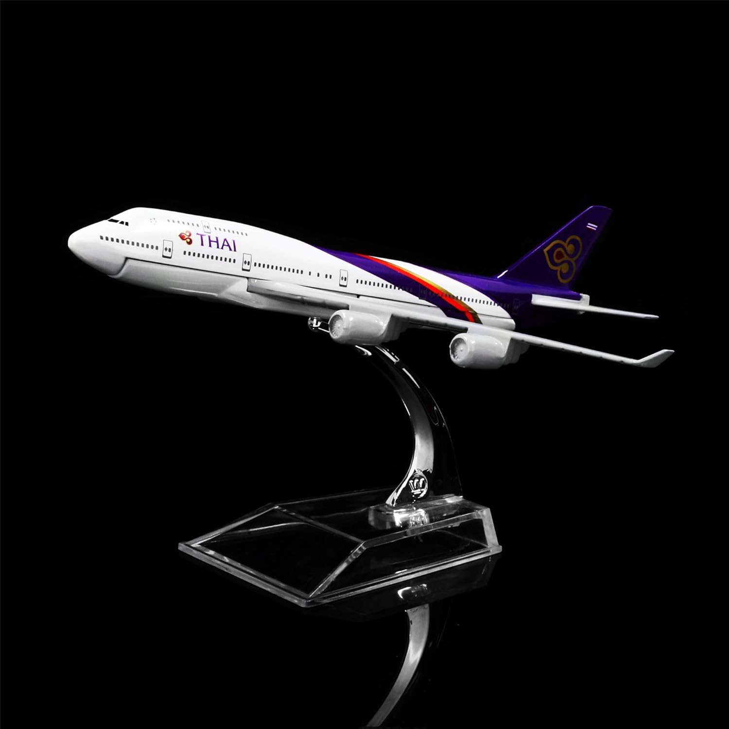 24-Hours Thailand Airways International Boeing 747 Alloy Metal Model Plane Birthday Gift Plane Models