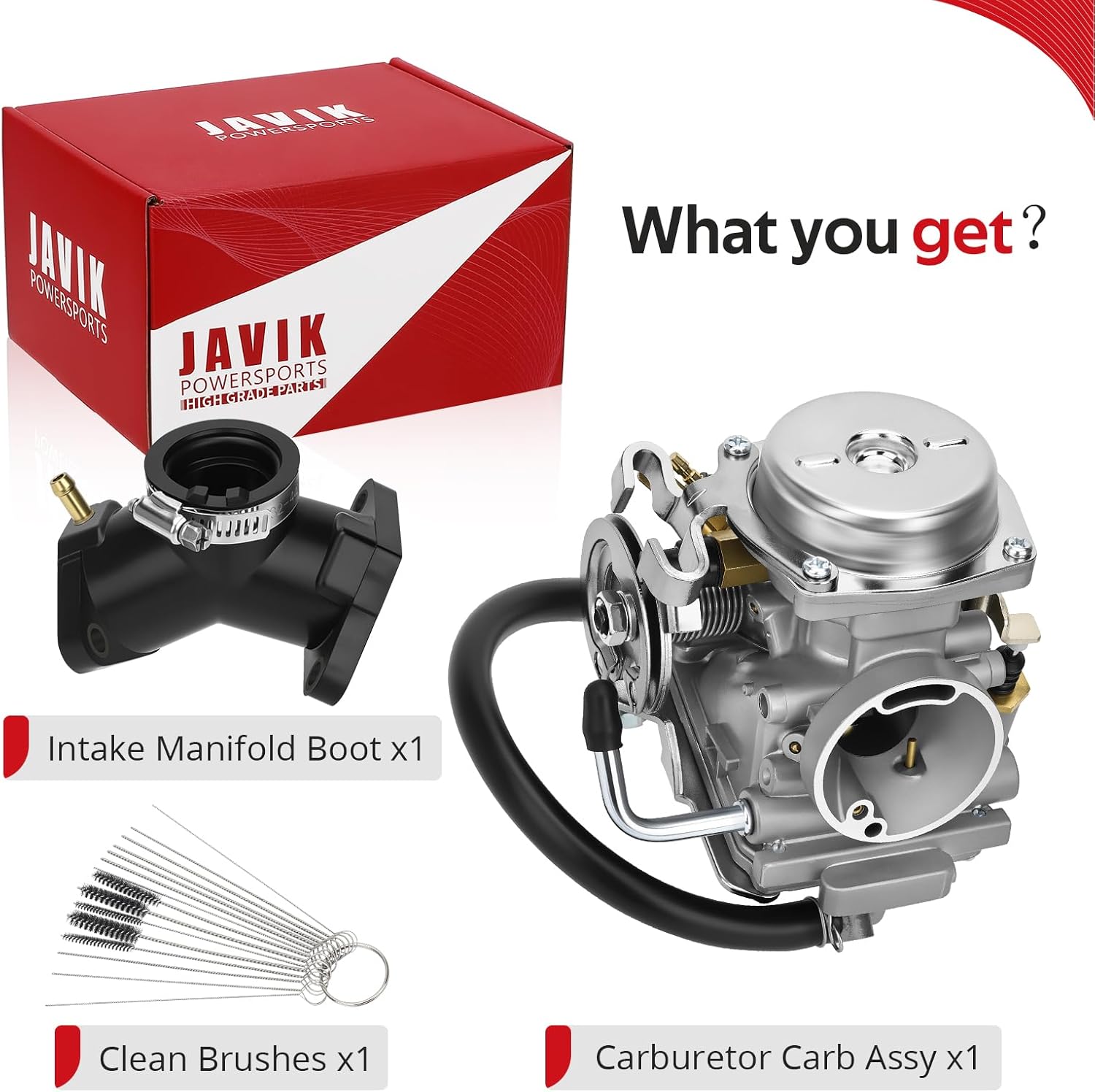 JAVIK Carburetor Carb Assy And Intake Manifold Boot For Yamaha Route 66 XV250Virago V-star 250 XV250 1988-2024 O.E.M# 3BG-14900-01-00