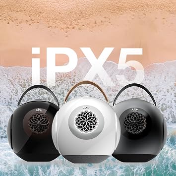 UB+ dB1 doubleBASS Waterproof Bluetooth Speaker White | 40W Hi-Fi Sound with Deep Bass, 20H Playtime, IPX5 & TWS Pairing (Glossy White with Tripod)