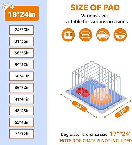 Miniatura 5 de Almohadillas lavables para orina para perros, paquete de 2 almohadillas reutilizables para cachorros, almohadillas absorbentes para parto con