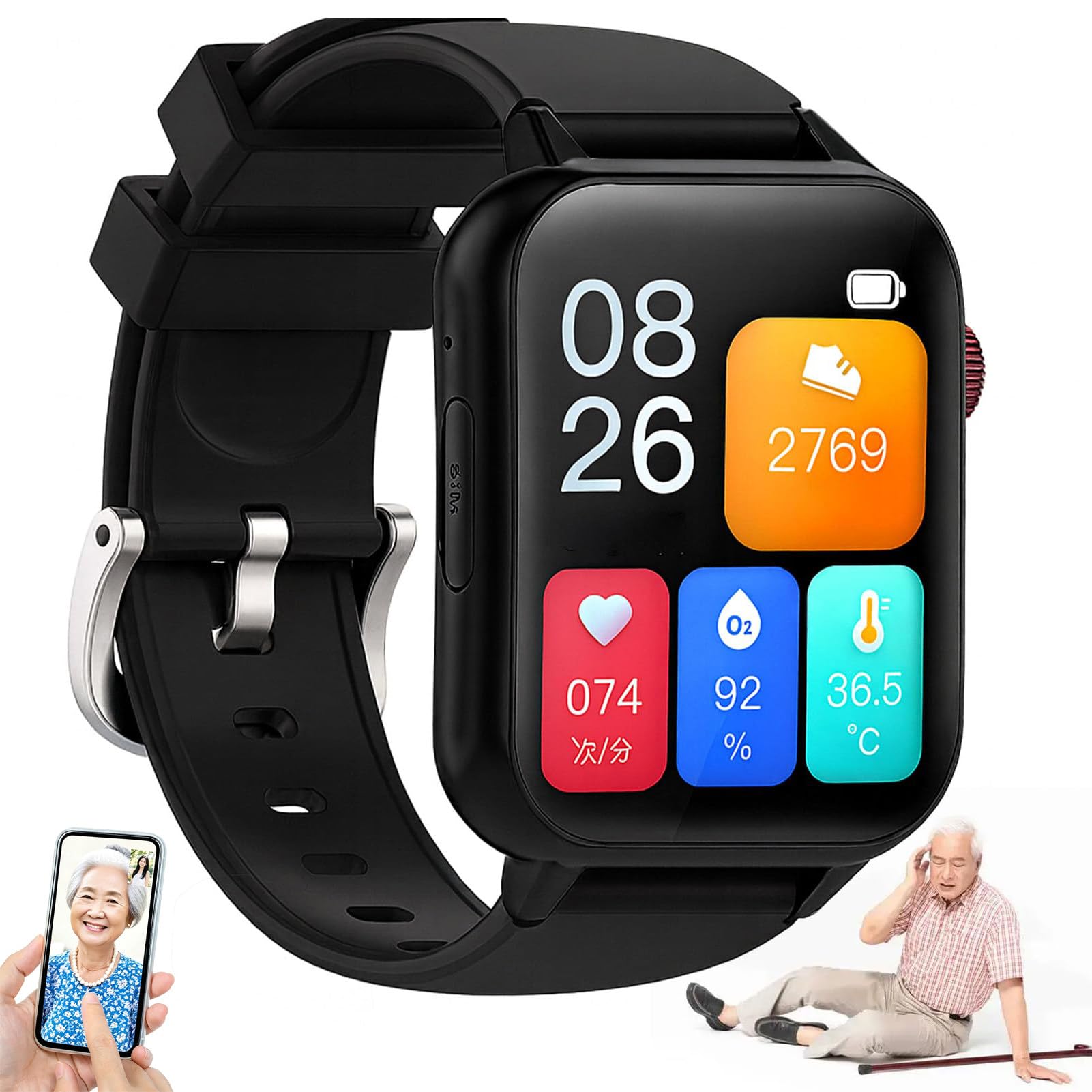Reloj Inteligente para Personas Mayores con Botón SOS B