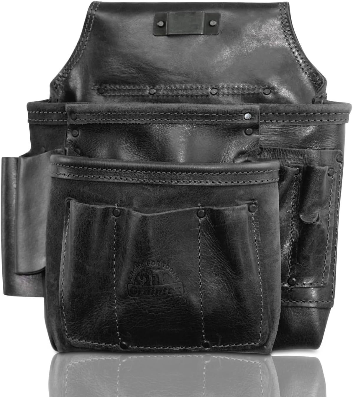 Graintex Ambassador Series 8 Pocket Framers Professional Nail & Tool Pouch Durable and Versatile Genuine Top Grain Leather for Framers, Constructors, Electricians, Plumbers, Handyman