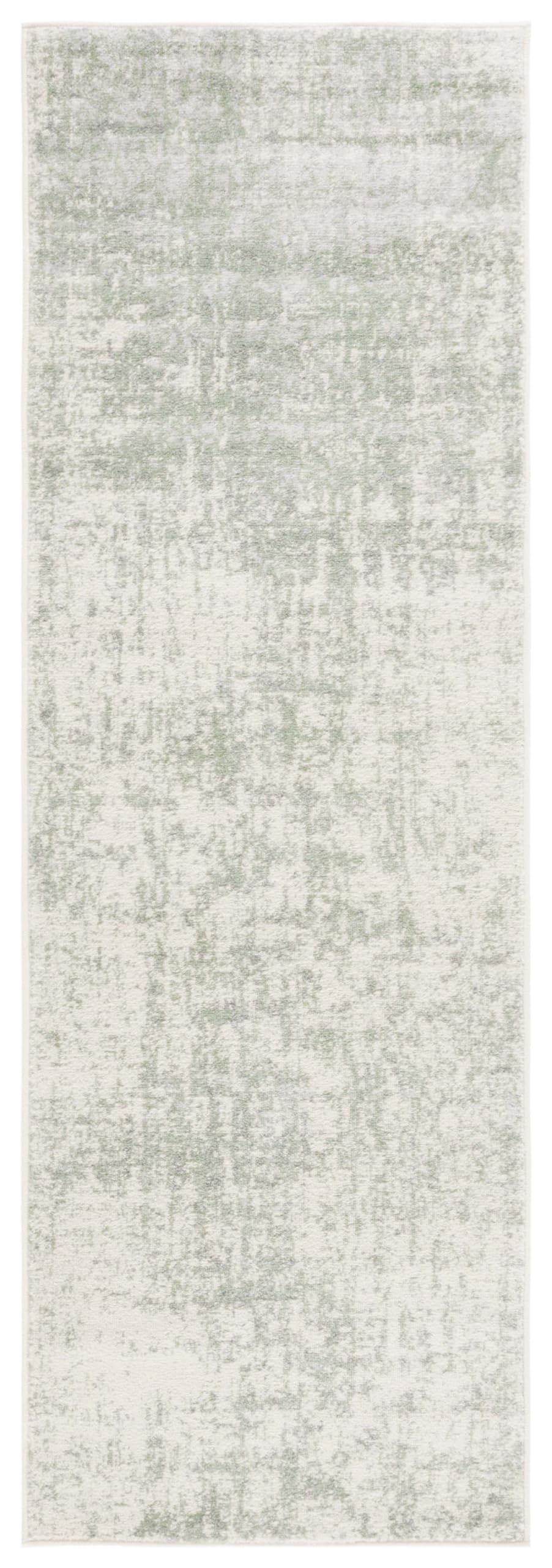 SAFAVIEH Adirondack Collection Runner Rug - 2'6" x 8', Sage & Ivory, Modern Abstract Design, Non-Shedding & Easy Care, Ideal for High Traffic Areas in