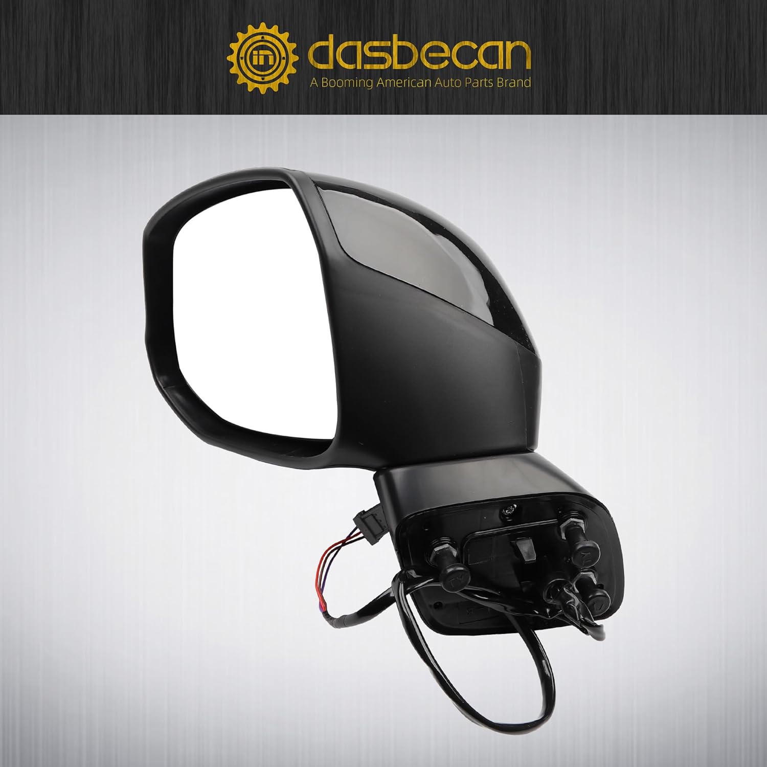 Dasbecan Left Driver Side Door Mirror Compatible with 2012-2015 Honda Civic Power Glass Manual Folding Replace# HO1320261, 76252TR0A01-PFM, 76258TR6C01-PFM,76251TR0A01ZD,76258TR3A01 Black 3PINS