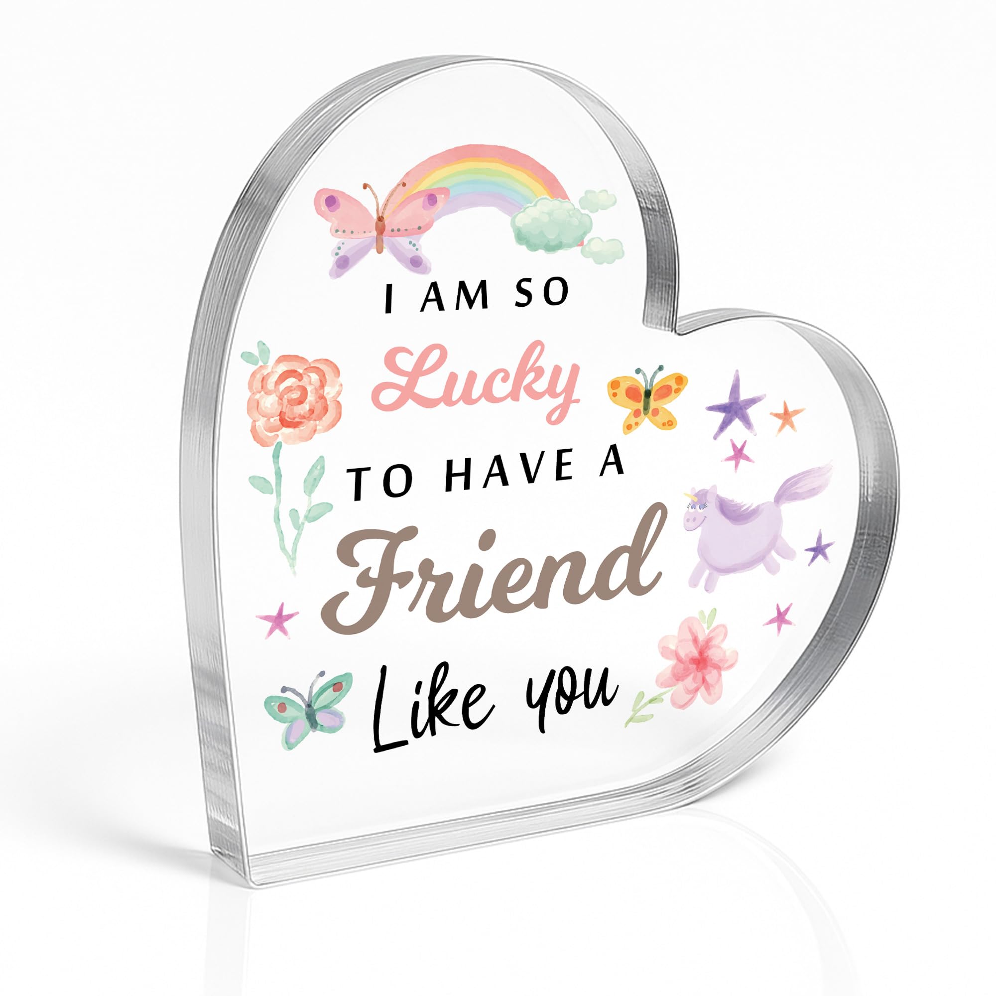 Red Ocean Friendship For Birthday Christmas I Am So Lucky To Have A Friend Like You From Bestie BFF For Best Friend Thank You Her Keepsake