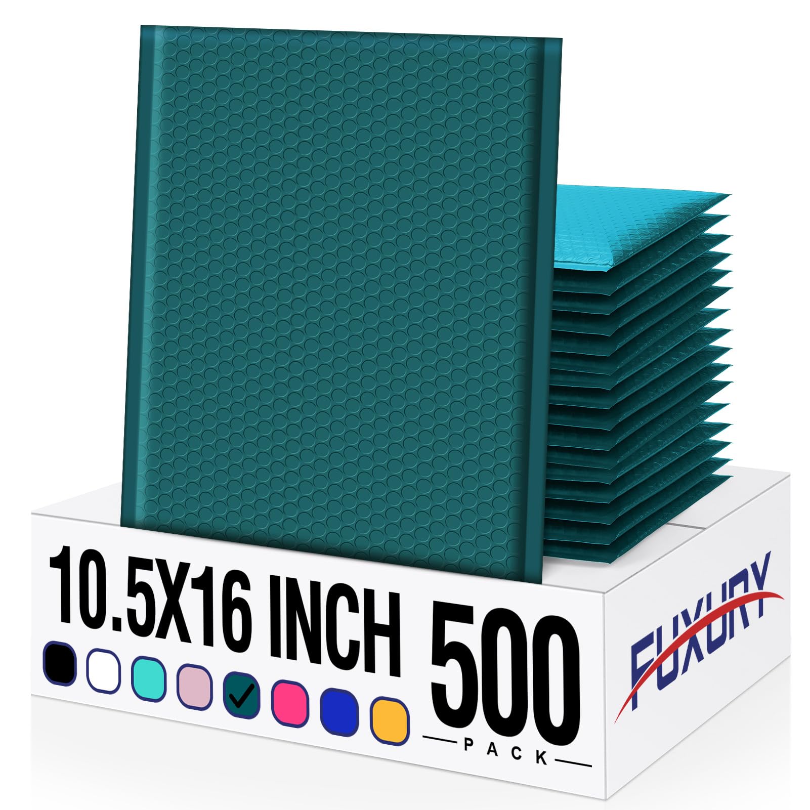 Fuxury Large Bubble Mailers Bulk 10.5x16" 500 Pack Padded Envelopes