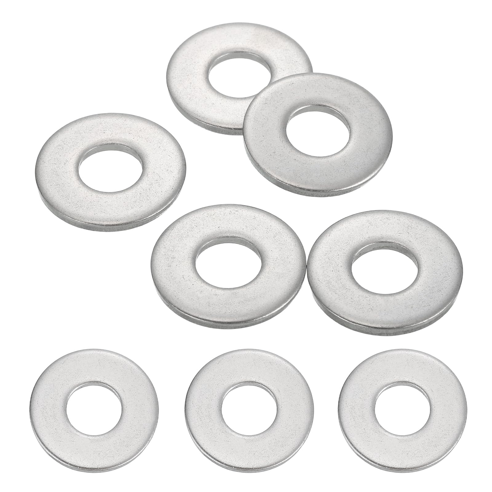 sourcing map 5 Pcs M10 304 Stainless Steel Flat Washers Round Flat Spacers for Screws, Bolts, Plumbing, Automotive, DIY, Electrical Device 10.5mm ID 25mm OD 2.5mm Thick