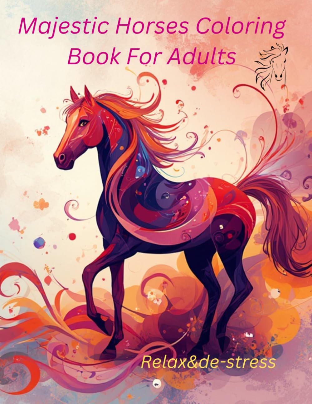 Majestic Horses Coloring Book For Adults: 35 Artistic & Elegant Designs for Relaxation | Luxury Edition for Horse Lovers