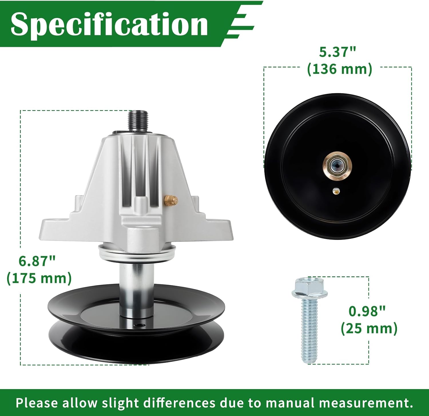 618-09236 618P09236 Spindle Assembly for 54" Lawn Mower Deck, Compatible with Cub Cad-et XT1 GT54 ST54, Craftsman Z5800 T3200, Troy-Bilt Mustang 54 XP Z54, MTD ZT1-54, 1 Pack