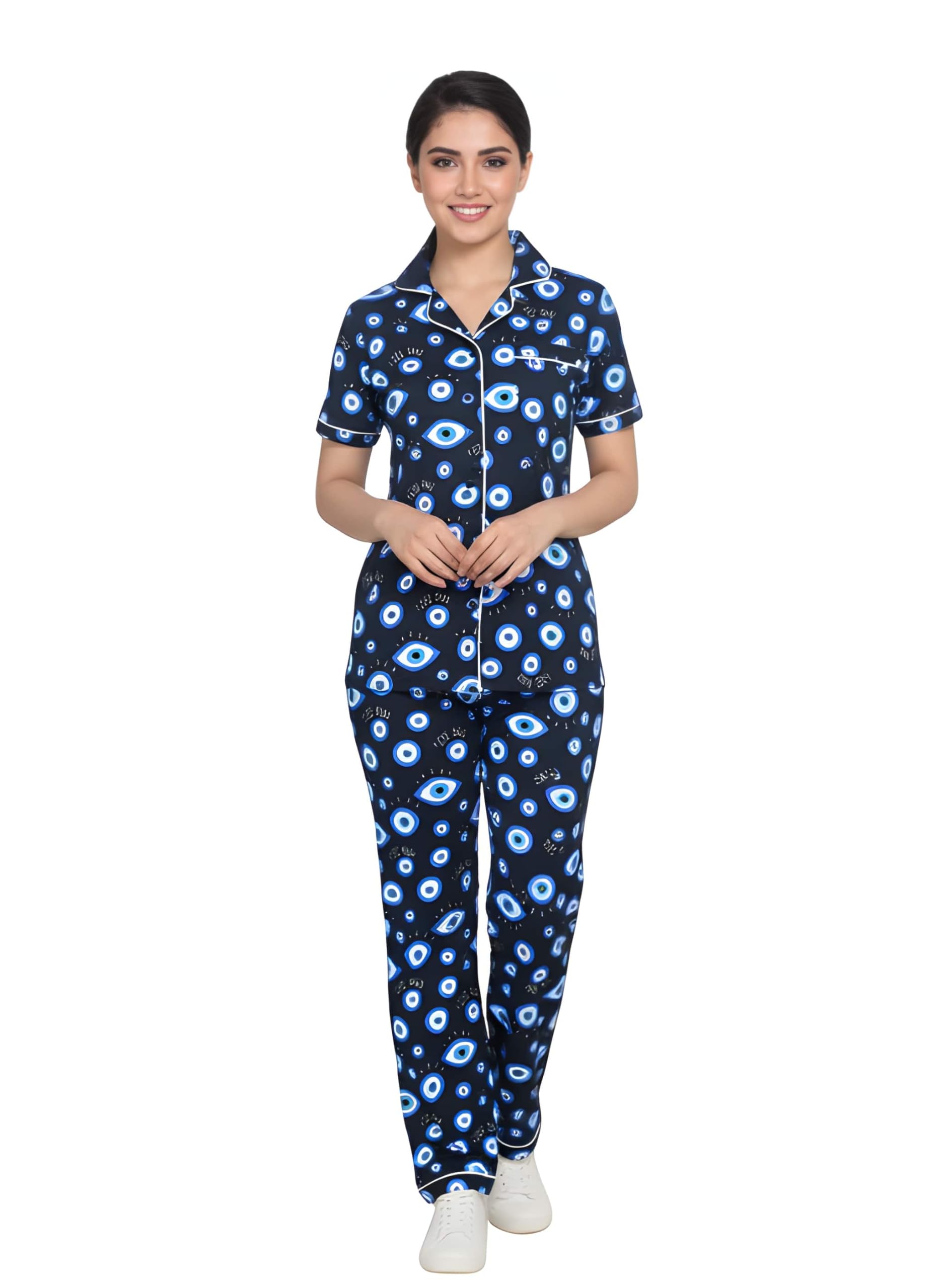 Women Lycra Night Suit Set | Premium Soft Nightwear Pajama Set | Stylish Comfortable Sleepwear for Ladies | Elegant Lounge Wear Night Dress-picture-14