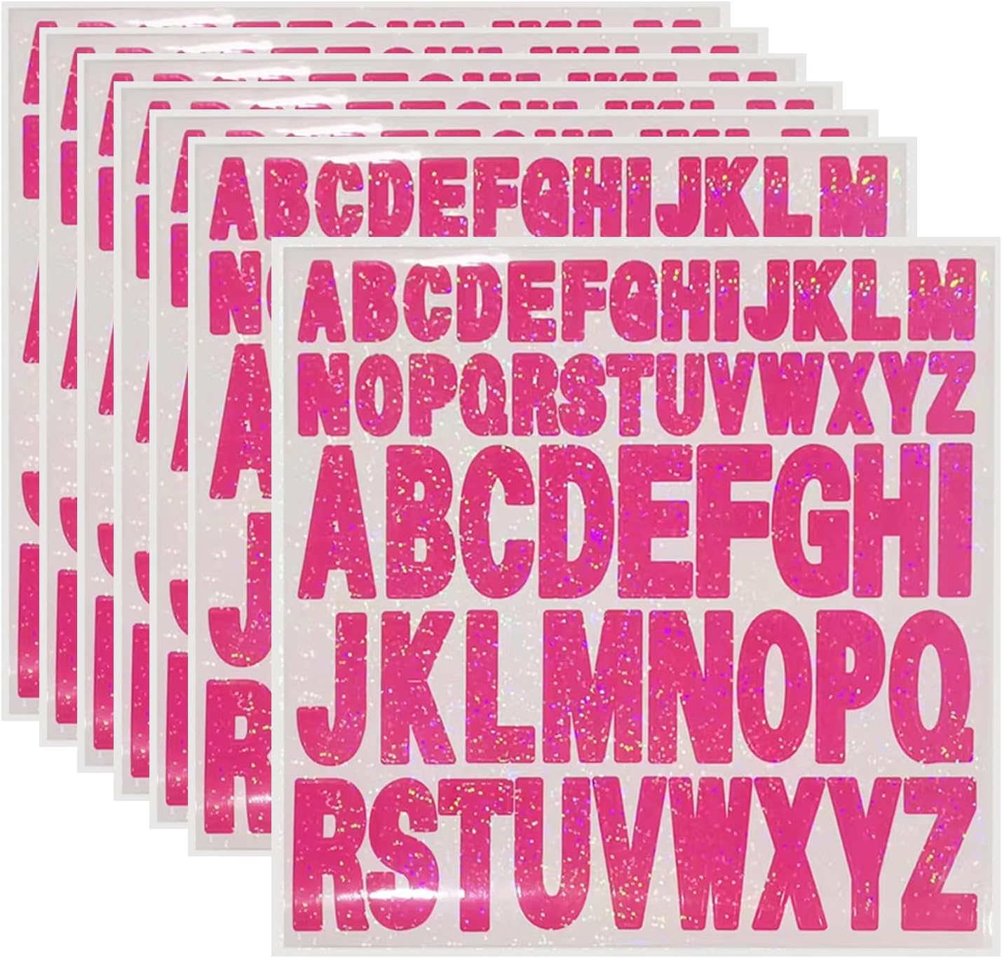 Starboling Letter Stickers,2 Inch+1 Inch Rose Red Alphabet Sticker,Self Adhesive Vinyl for Crafts Outdoor Sign Wall Mailbox Windows Doors Car posterboard