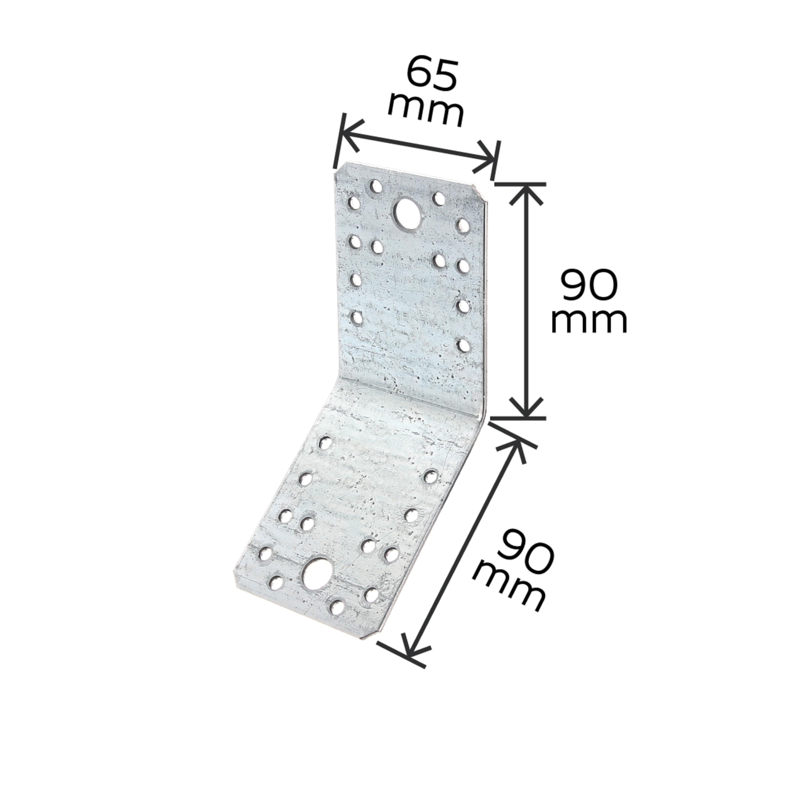 Alberts 848361 Équerre d'assemblage | coudée à 135° | galvanisée Sendzimir | 90 x 90 x 65 mm | kit de 25