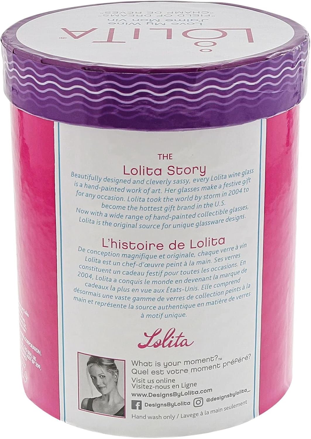 Enesco Designs by Lolita Field of Dreams Floral Hand-Painted Artisan Stemless Wine Glass, 20 Ounce, Multicolor
