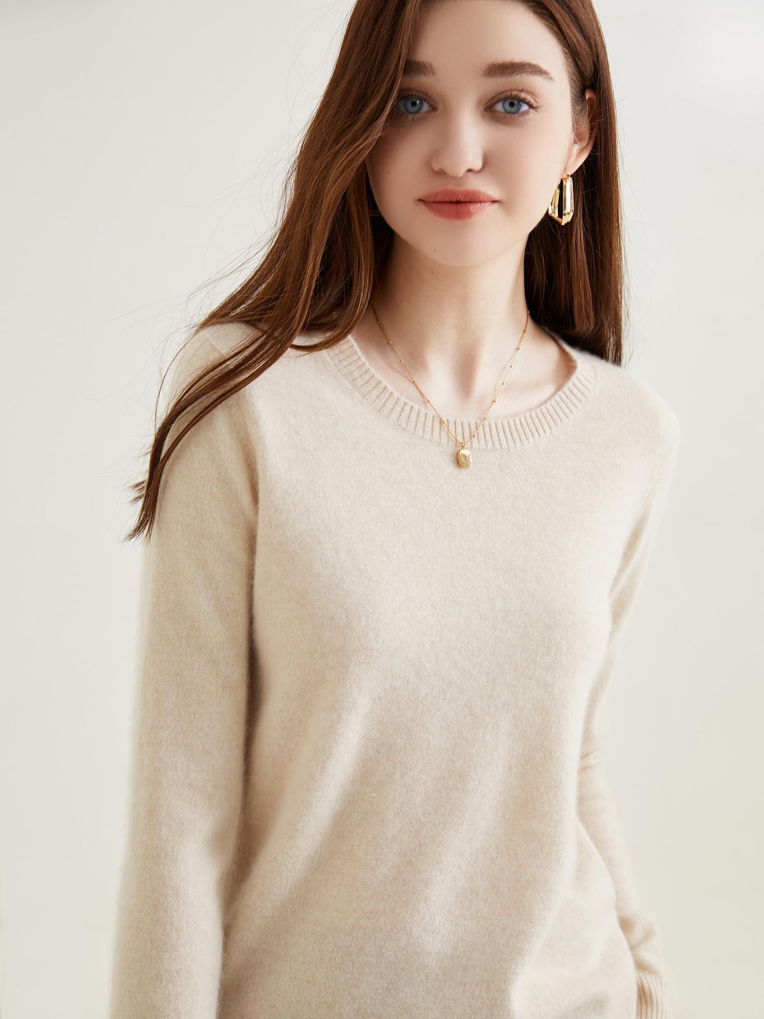 Chanyarn Damen Pullover 100% Reinem Kaschmir 2026 Herbst Winter Rundhalsausschnitt Super Warm Weich Leicht Langärmelig