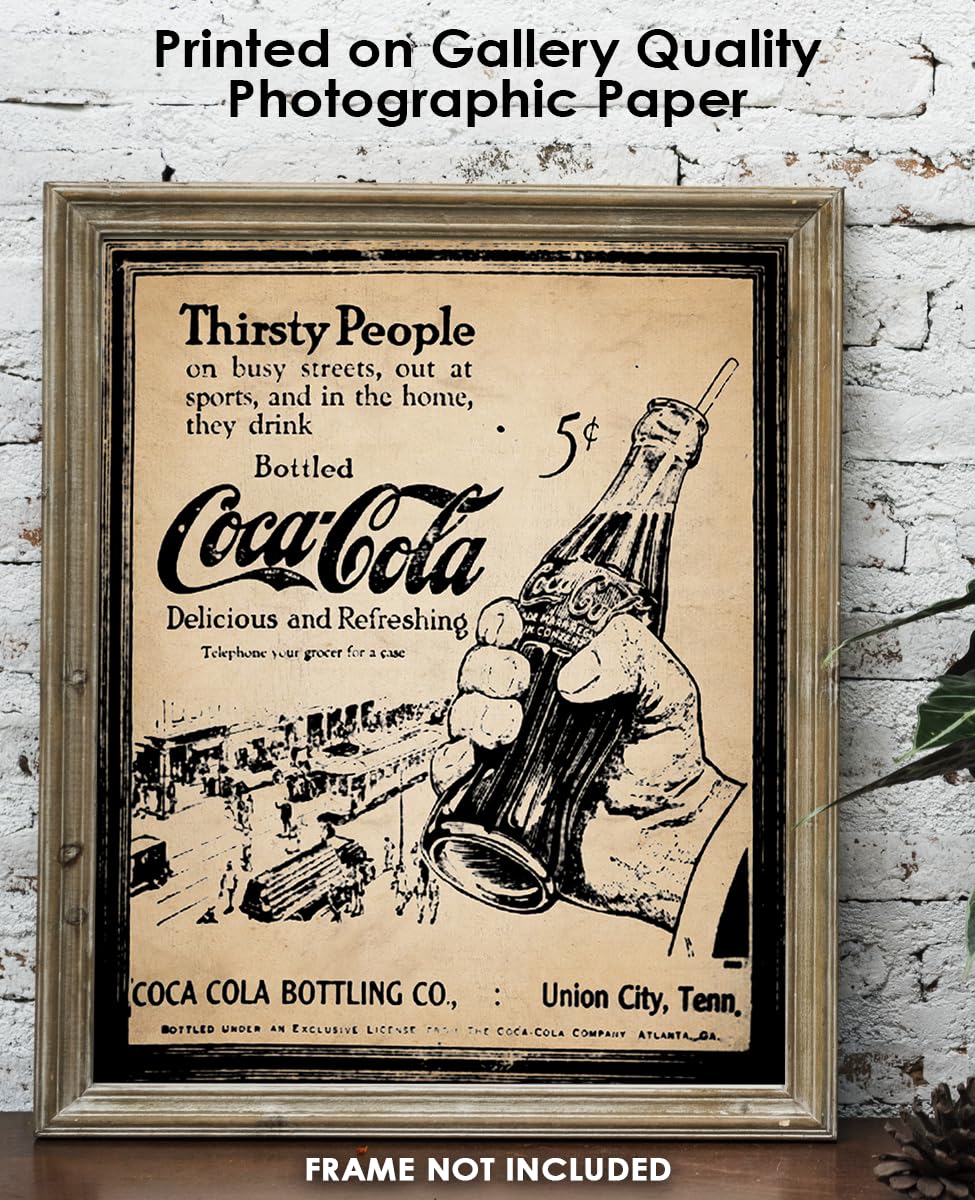 Amazon.com: Buzz Unplugged Classic Vintage Wall Art Print: Coca