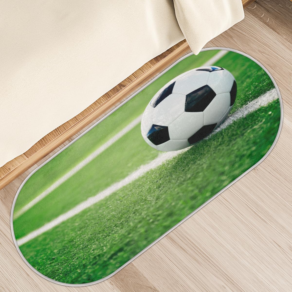 Tapis de terrain de football 50x120 cm tapis antidérapant de maison