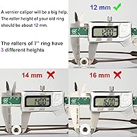 Vista 4 de Anillo giratorio de microondas de 7 pulgadas con rodillos de 0.472 in, soporte de bandeja para horno de microondas, anillo de rodillo giratorio