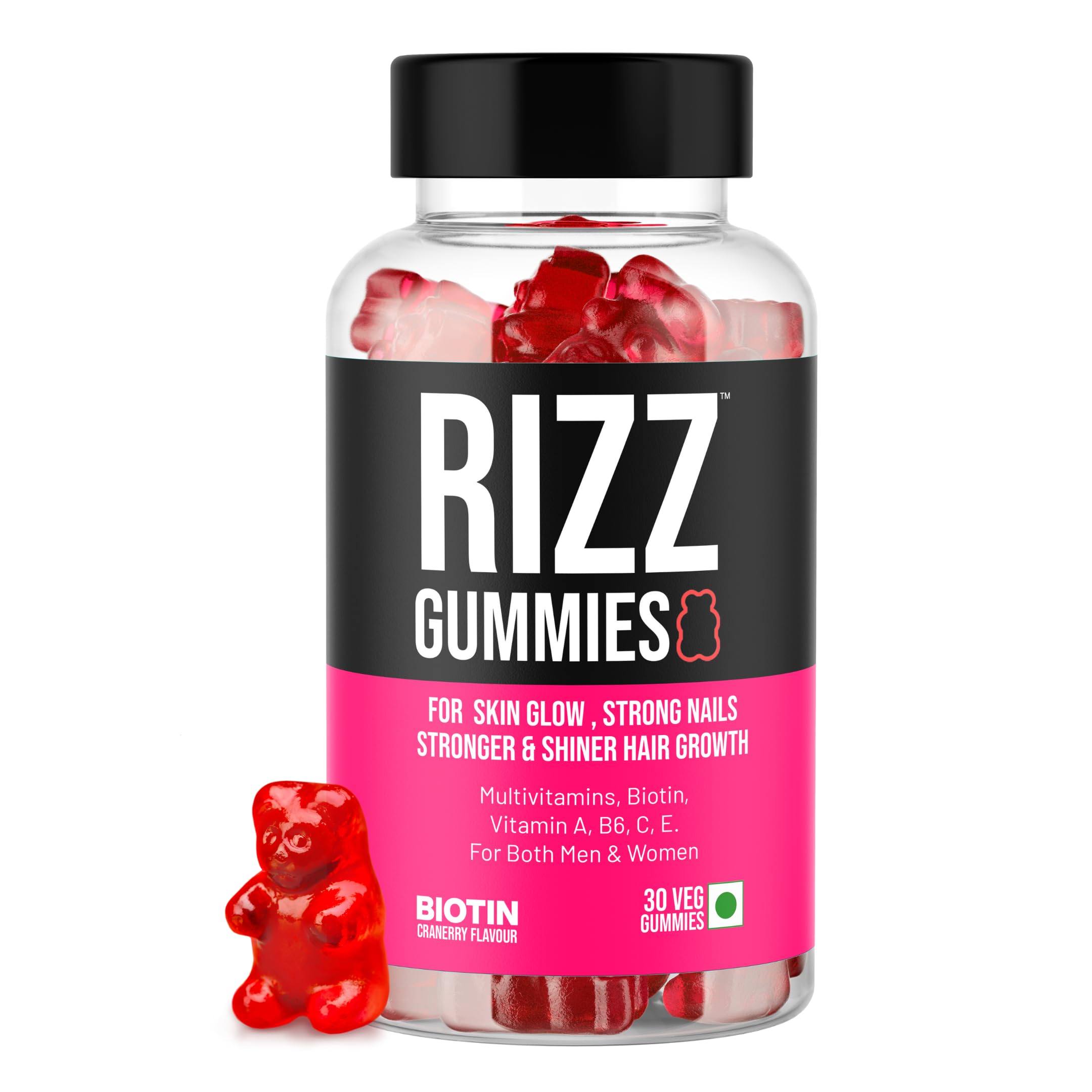 Medzzi Rizz Gummies | Biotin Hair Gummies | For Stronger, Shinier Hair, Skin & Nails | With Biotin, Zinc, Folic Acid, Vitamin B12, Vitamin A, C, E | Biotin for Hair Growth, Skin Glow | Veg (B0D7BRP8K9) Amazon Price History, Amazon Price Tracker