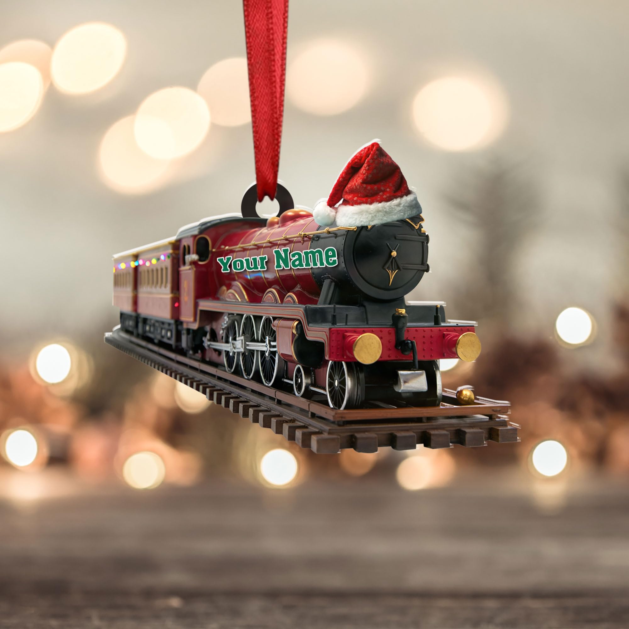 Personalized Train Christmas Ornament, Kid Loves Train Ornament, Celebrate The Holidays with This Train Christmas Ornament - Perfect for Train Lovers