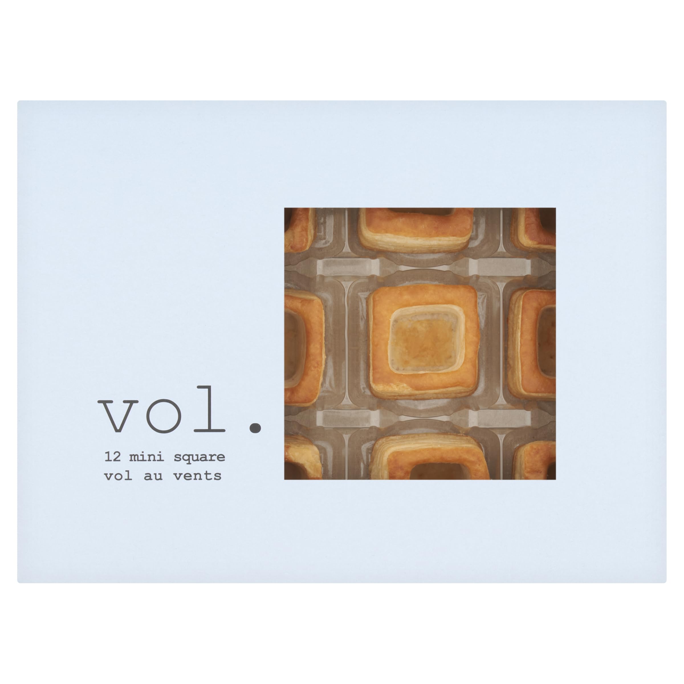 Vol. 5 Packs of 12 Mini Square Vol Au Vent Cases (60 cases total)
