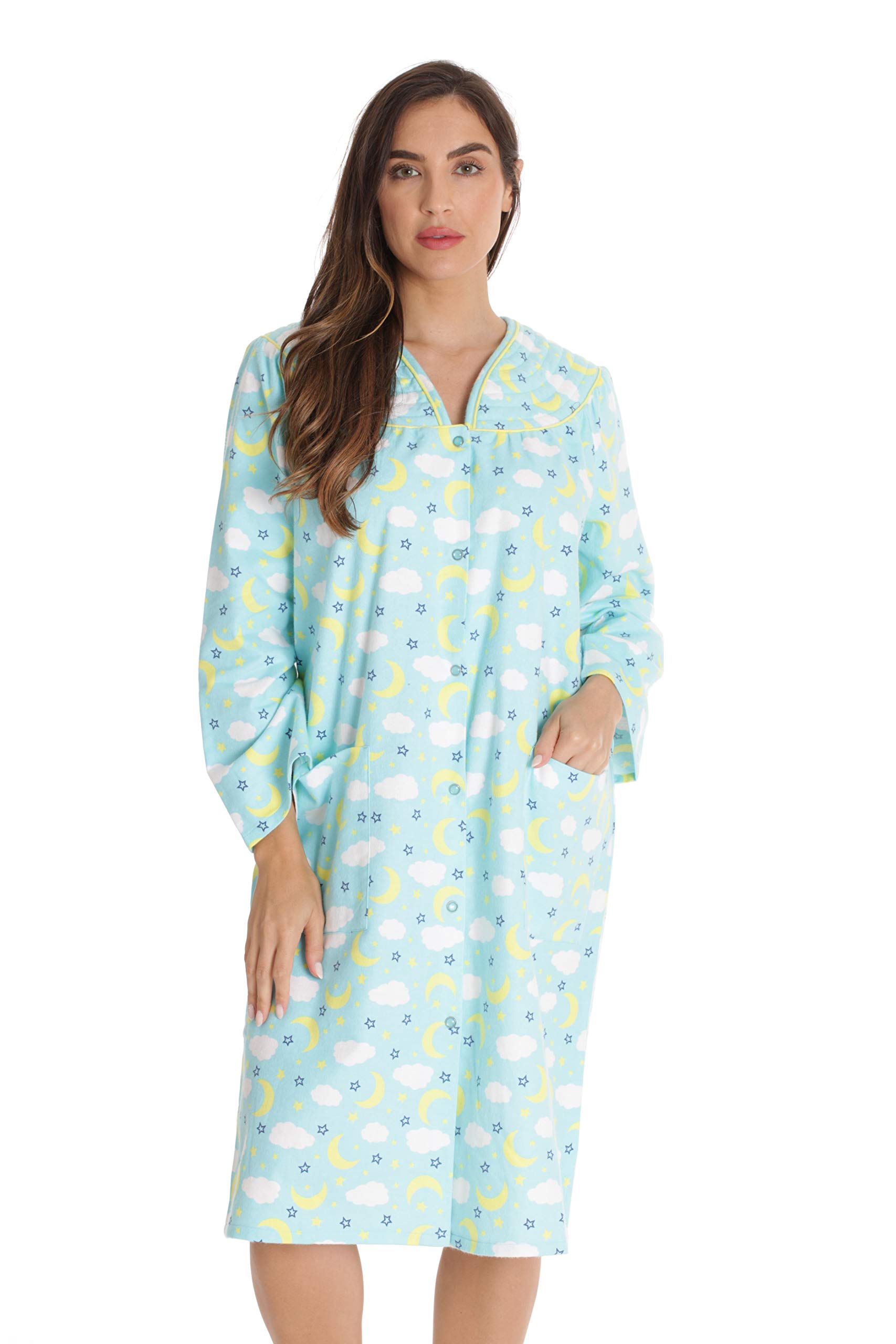 Dreamcrest Duster Dreamcrest Women's Seersucker Duster Robe Snap