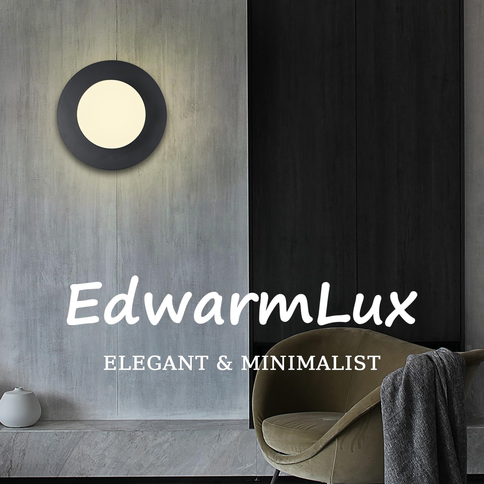 Edwarmlux 1 Light Wall Sconce, Mid Century Modern Globe Wall Sconce, Ceiling Light Fixture, Vanity Light Fixture, Indoor Wall Light for Living Room Bedroom Hallway Bathroom Entry (Matt Black)