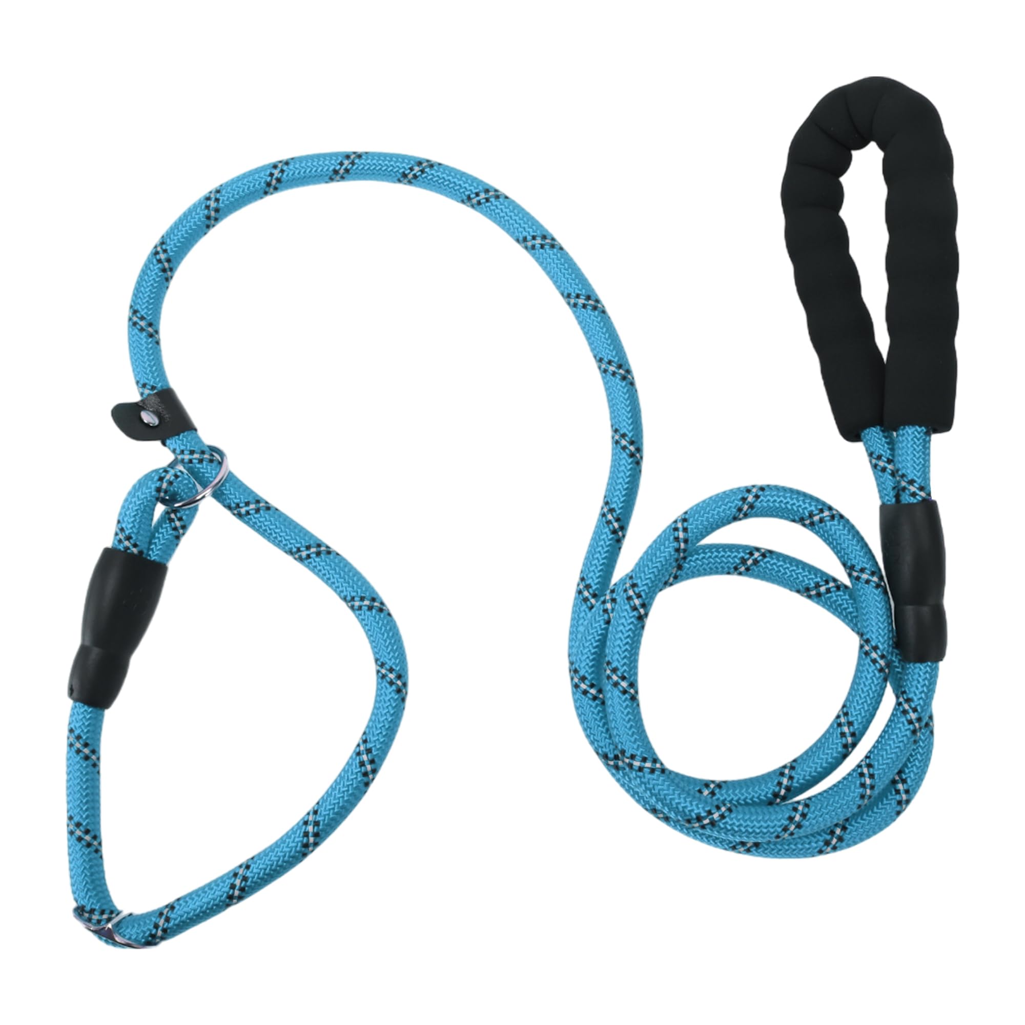 CAPASTEC Guinzaglio per Cani Corda Riflettente in Nylon, Manico in Spugna, Blu Cielo, Lunghezza 180cm Dia. 1/2 Pollice