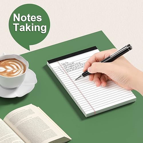 Miniatura 6 de Paquete de 3 blocs de notas de 5 x 8 pulgadas, bloc de notas pequeño, bloc de notas legales con rayas universitarias, bloc de notas con rayas