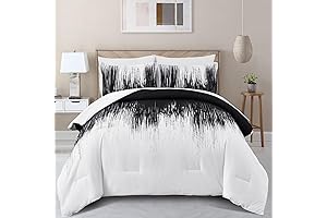 Dinjoy Ombre Black Comforter Set: Bohemian Style for Twin Beds