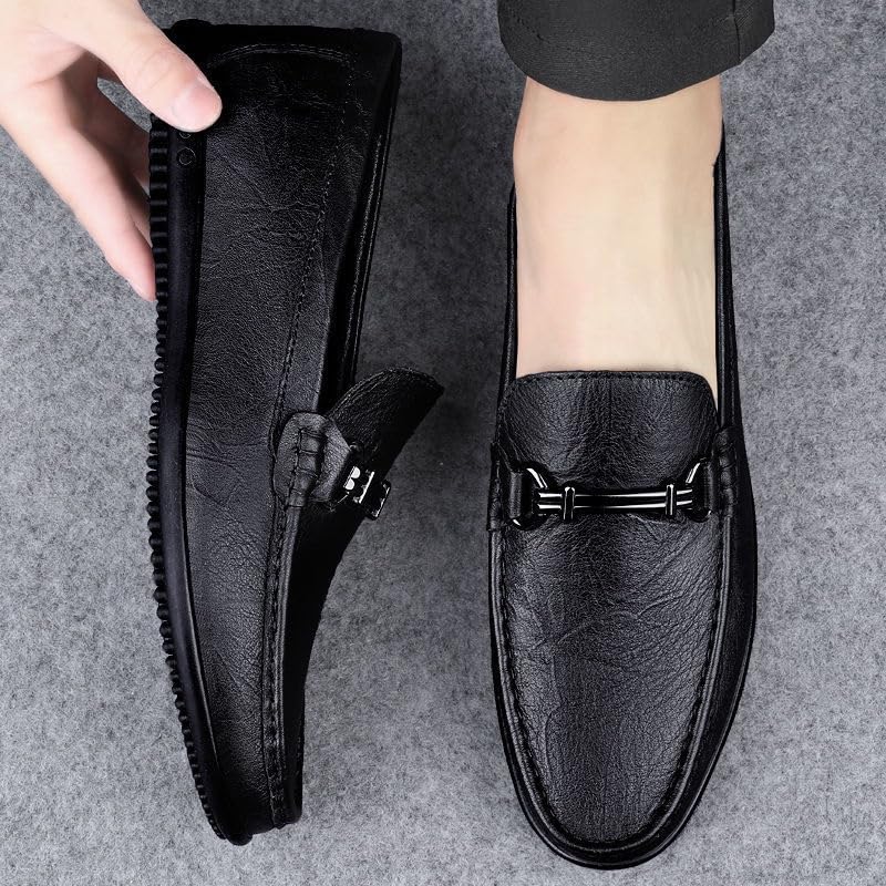Men's Fashion Patent Leather Dress Shoes Slip On Pointed Toe Derbys Classic Formal Business Shoes Wedding Office Oxford Shoes for Men2