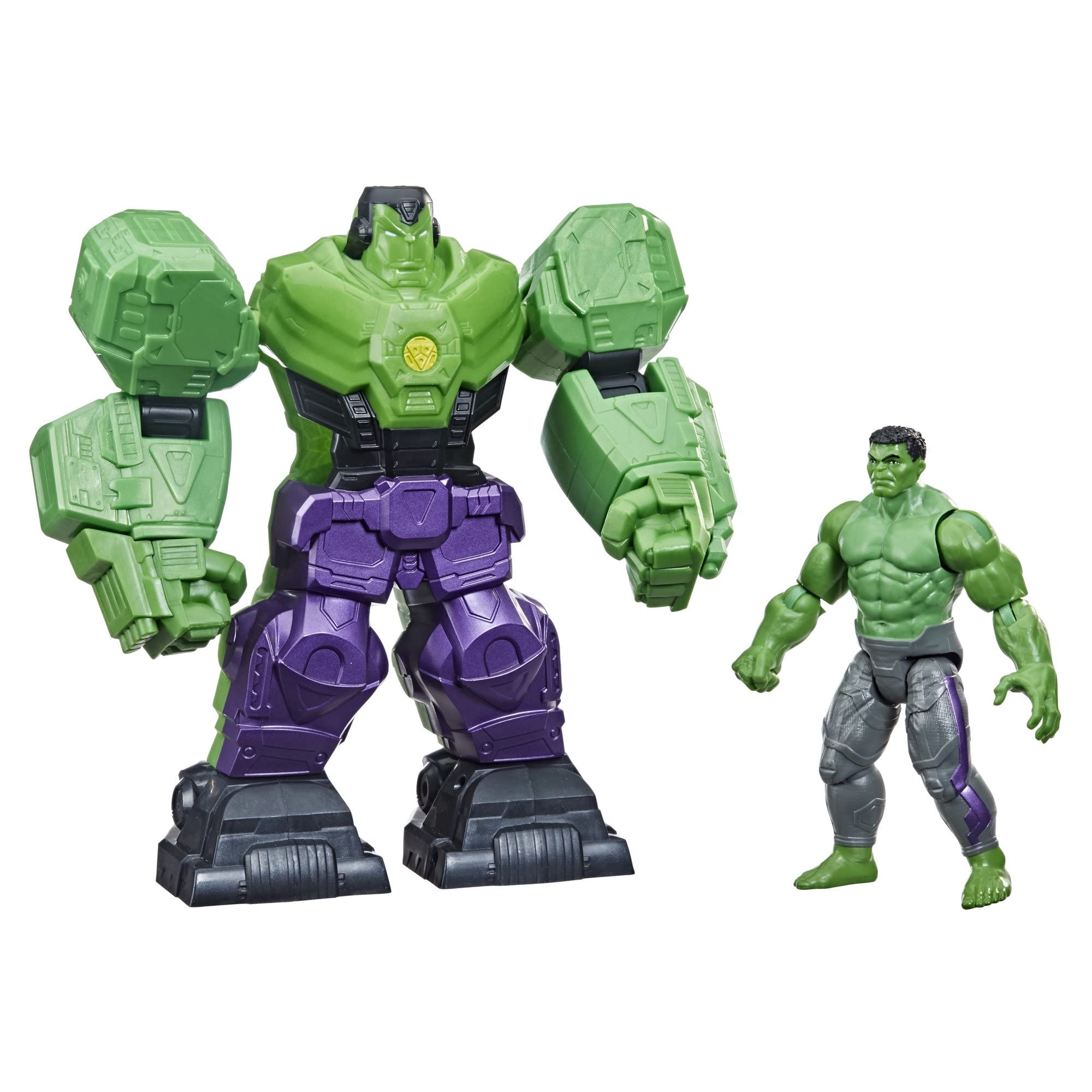 Hasbro Marvel Avengers Mech Strike 20 cm Action Figure, Hulk with Incredible Mech Armour, for Children from 4 Years, F02635L00, Multicoloured, One Size