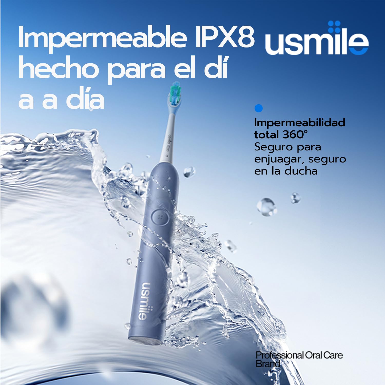 【3-in-1-Bundle】 usmile C10 Tragbare Munddusche, P10S Schallzahnbürste, Ersatzbürstenköpfe – Komplettes Mundpflege-Set für Zuhause & Reisen