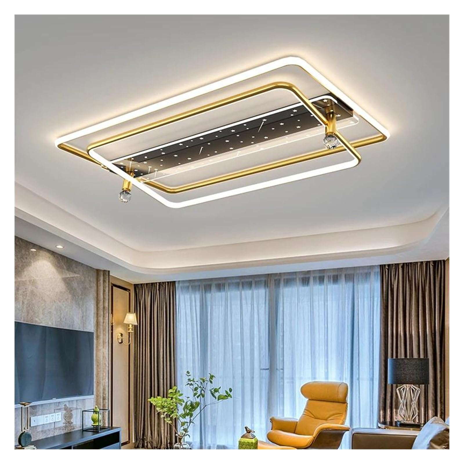 Lampe Suspendue Lustre LED Moderne - Éclairage d'Intérieur Salon et Chambre Luminaire Plafond Rond