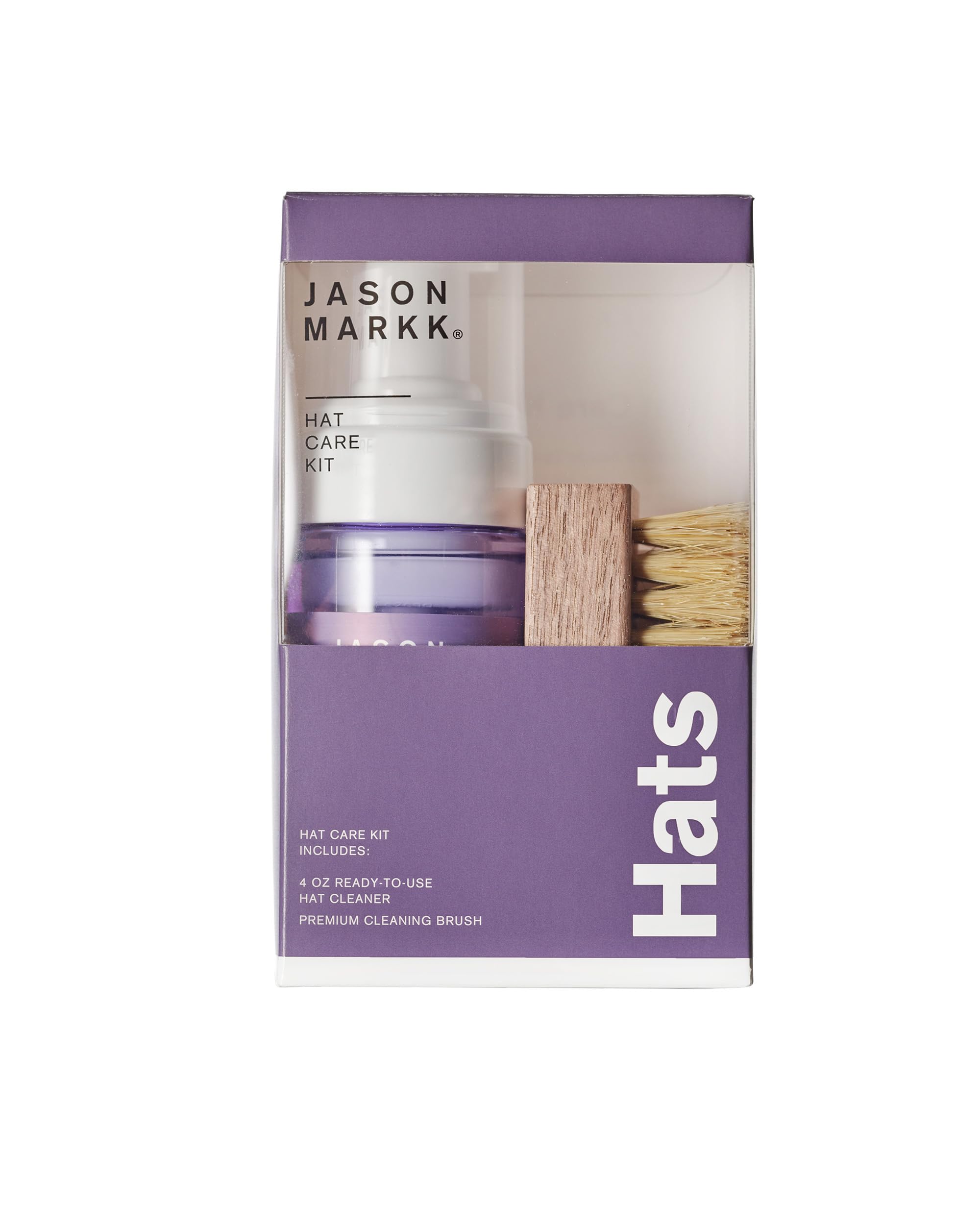 Hat Care Kit, Hat Cleaner, 2-Piece Set, Ready-To-Use Foam & Delicates Brush, Cap Cleaning, Ideal for Headwear, Safe for Cotton, Wool, Felt, Corduroy, Polyester, 4oz