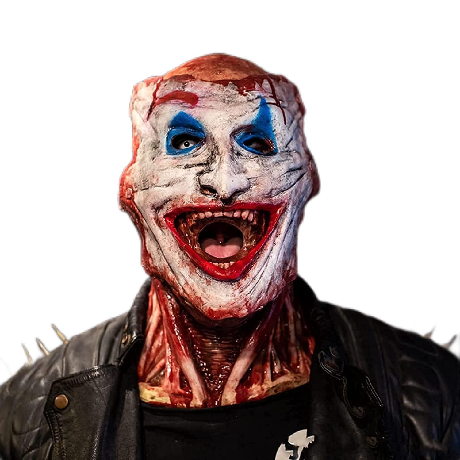 Jaaduem Halloween Masks, Halloween Masks with Moving Jaw, Scary Skull Mask, Skeleton Full Head Double Face Latex Masks for Horror Cosplay Costume