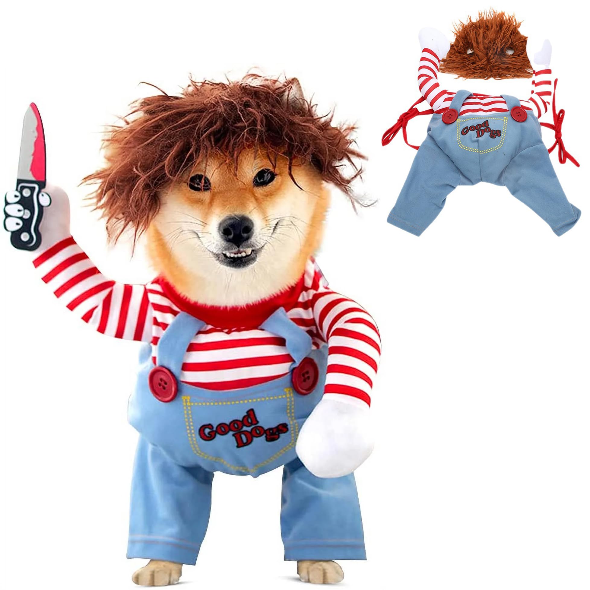 Disfraces para Mascotas,Disfraces Divertidos para Perros,Conjuntos de Fiesta de Cosplay para gatos,Conjuntos de Cosplay para Mascotas,Ropa para Mascotas de Fiesta de Carnaval de Halloween(S)