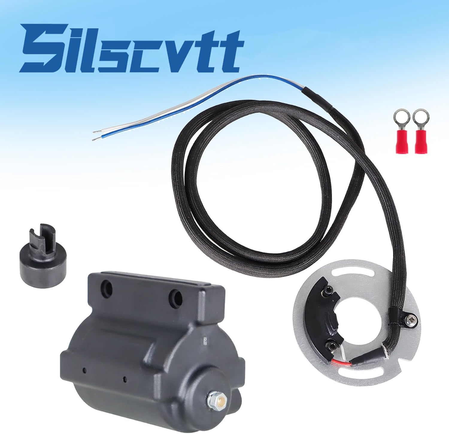Silscvtt Ignition Coil Kit Motorcycle Replacement for Sportster 883 1971-2003 Replacement for DSK6-1