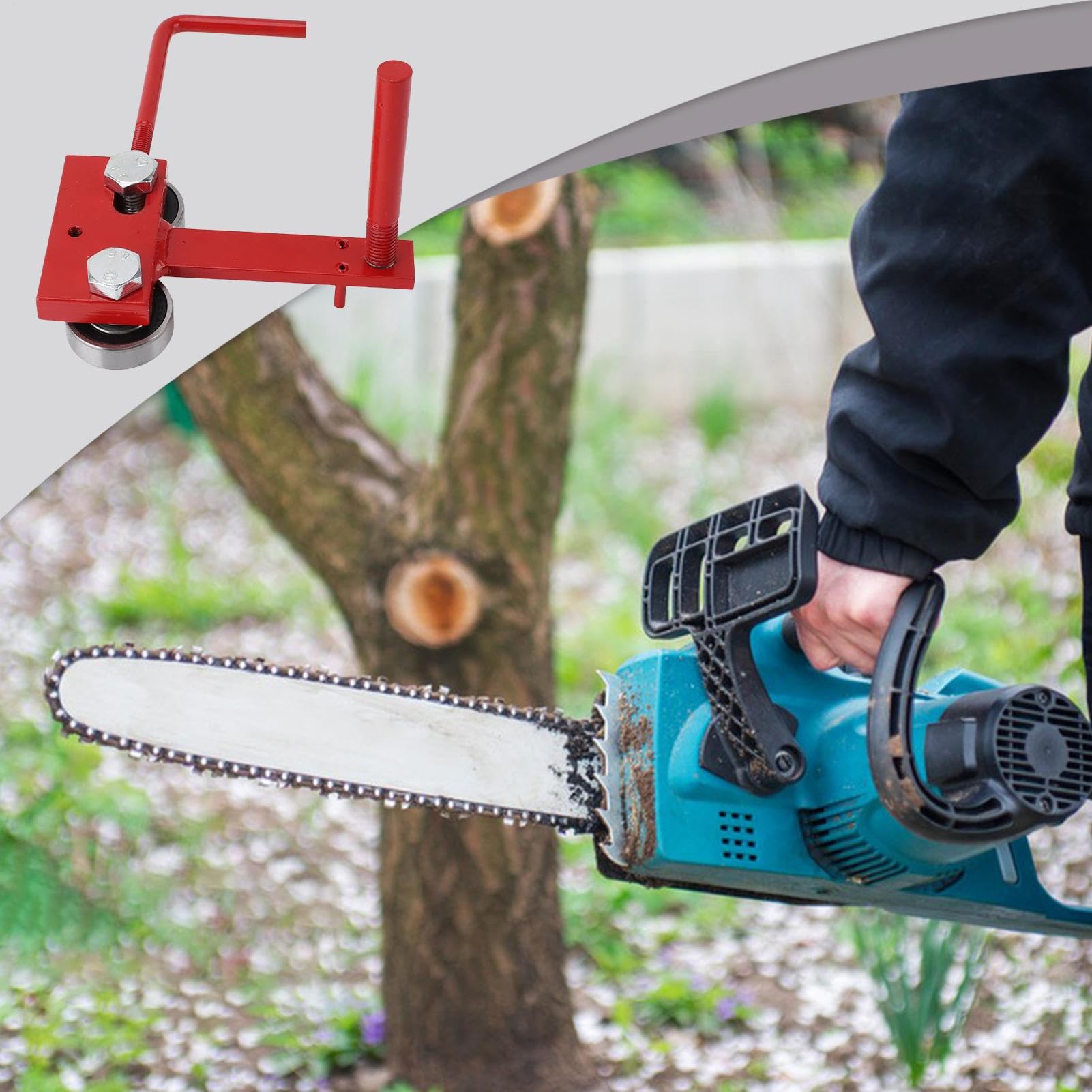 Guía de limado de motosierra Accesorio de Afilado Motosierra Eléctrica | Kit Riel Ajustador Tensado Cadena Para leñadores, jardineros, carpinteros, entusiastas, paisajistas
