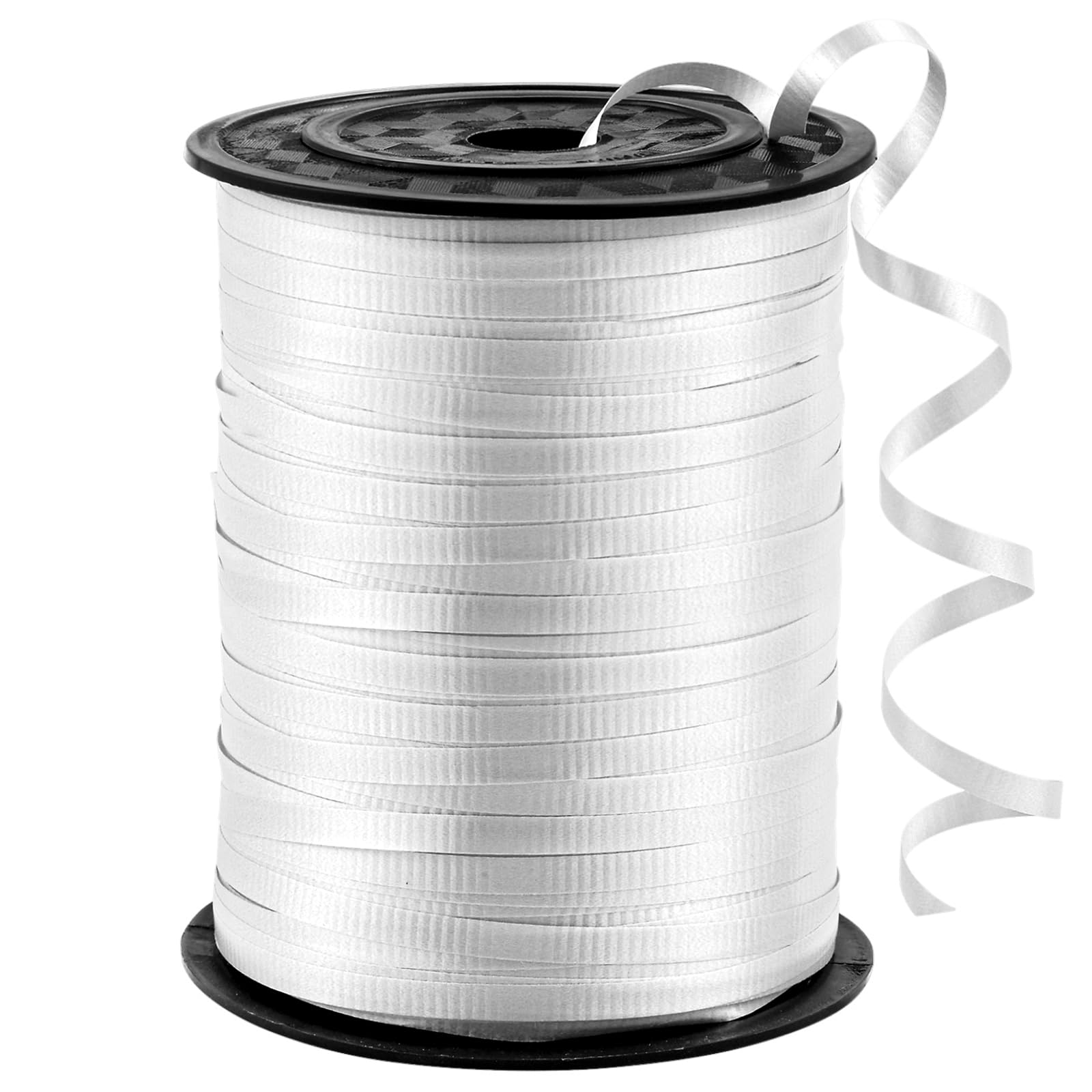 sxvblly 500 Yards White Crimped Curling Ribbon Balloon String Ribbon for Gift Wrapping Birthday Party Florist Supplies Festive Crafts Wedding Decorations