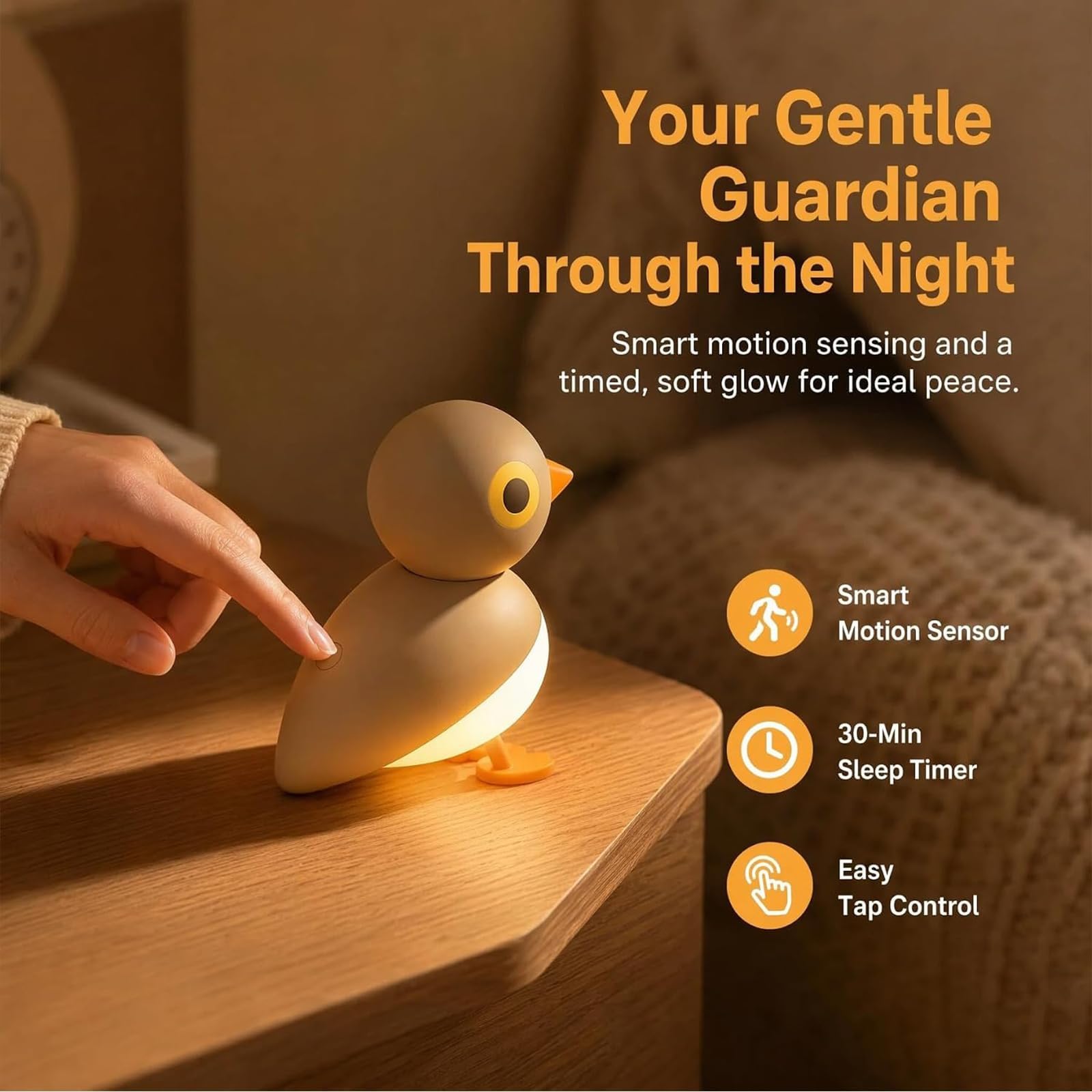 Luce notturna per uccelli con sensore di movimento, lampada LED (A+B) | magnetica con controllo touch, lampada da parete ricaricabile con timer dimmerabile, facile installazione per camera