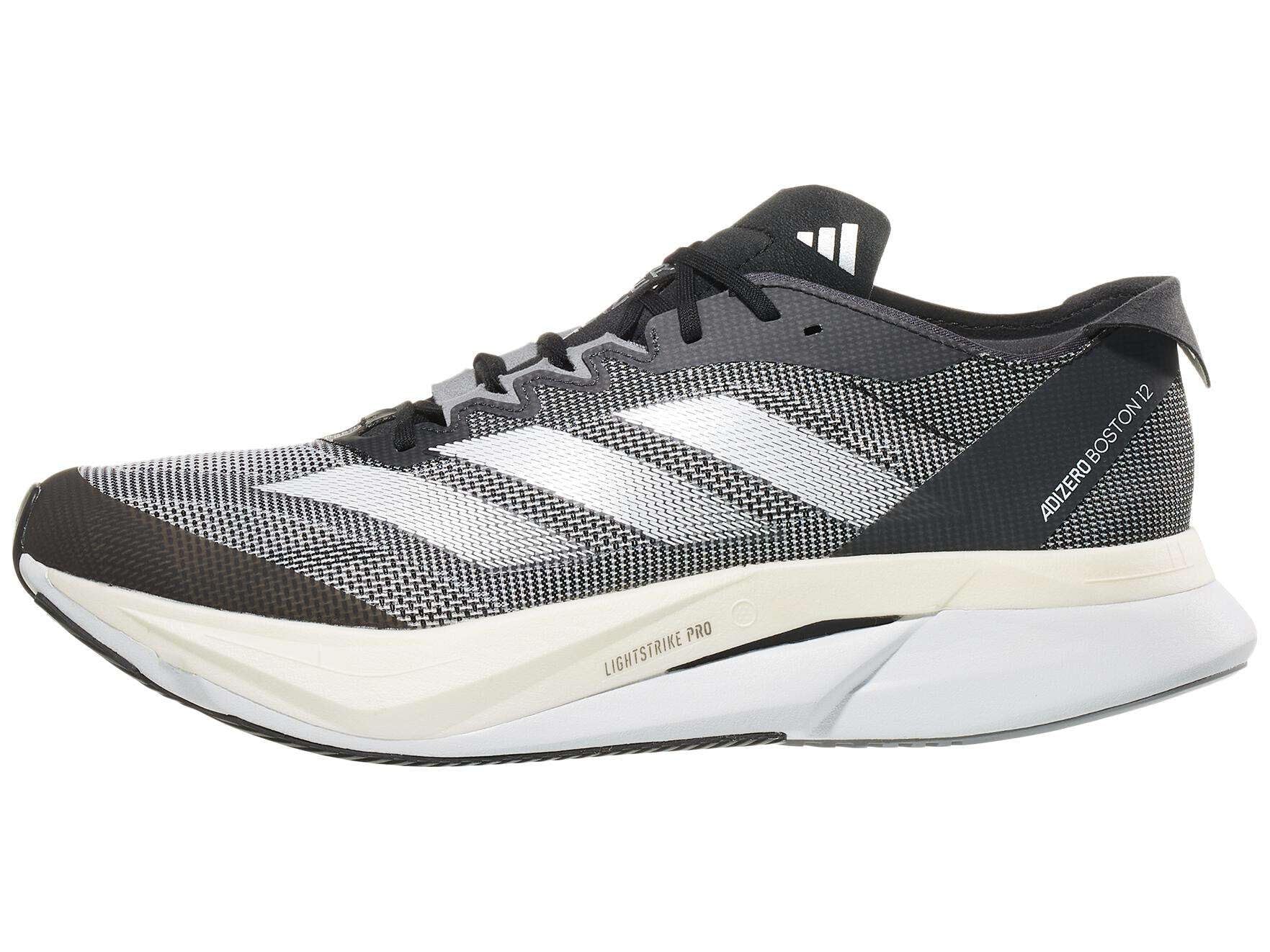 Womens Adizero Boston 12 Running Sneakers Shoes - Black