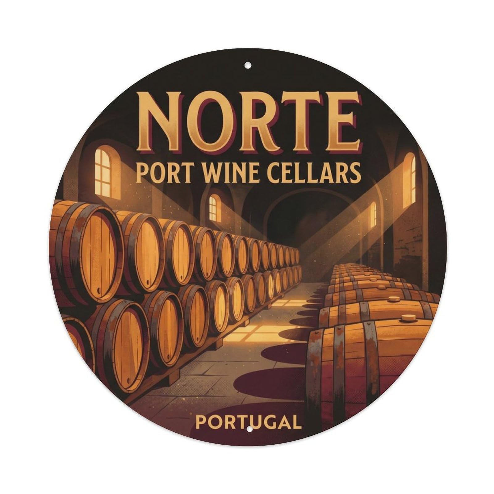 Olyhtr 8X8inch Classic Style Douro Wine Cellars Northern Portugal Cuisine Metal Tin Sign