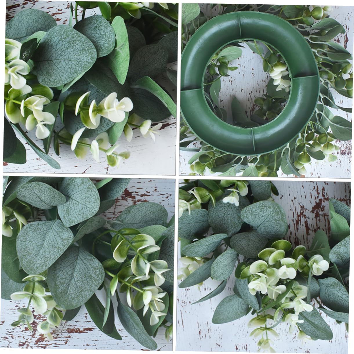 3stücke Simulative Eucalyptus Wreath Kunstblumen Türkranz Für Party Feiertage Dekoration Lebensmittelsicher