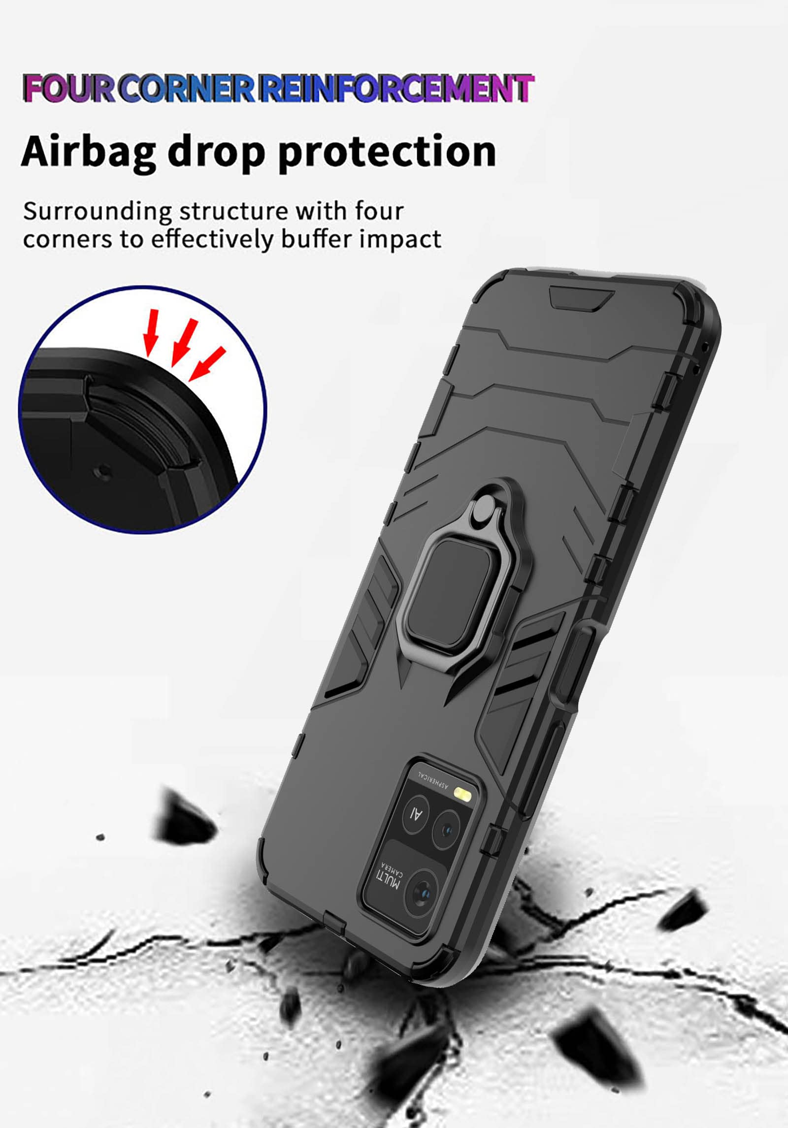 GOKEN Coque pour Vivo Y21s / Vivo Y21 / Vivo Y33s + 2 Verre Trepé