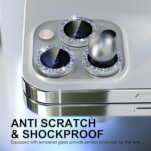 Miniatura 401 de Choiche Protector de lente de cámara compatible con iPhone 14 Pro/iPhone 14 Pro Max, protector de pantalla de vidrio templado 9H, accesorios