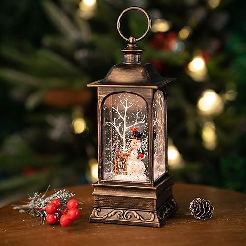 Linterna de globo de nieve de Navidad, escena musical con luz LED para decoración del hogar de Navidad, regalo de nacimiento del rey