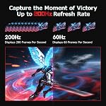 KOORUI 27 Inch Gaming Monitor, QHD 200Hz 1ms IPS Display with Adaptive Sync & HDR 400 | DCI-P3 95% | HDMI 2.0/DP 1.4 Ports | VESA Mount Compatible | Anti-Flicker Low Blue Light (G2721P)