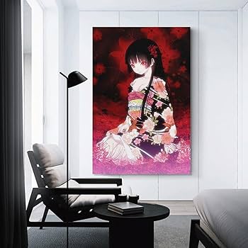 Amazon.co.jp: 絵画 壁掛け 地獄少女 閻魔あい インテリア ポスター